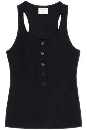 90's ribbed tank top with 424JDE089JS0121 BLACK