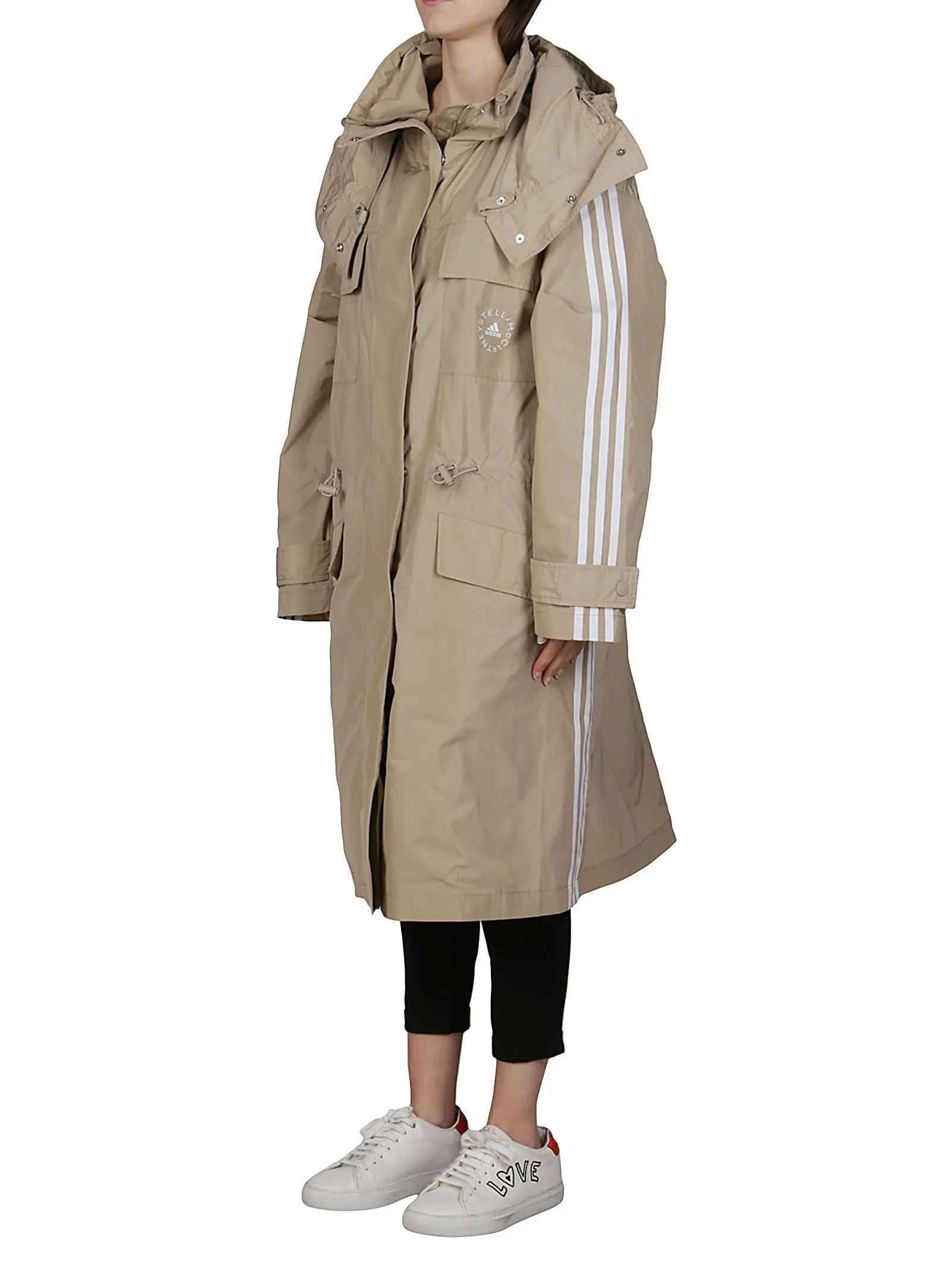 Adidas By Stella McCartney Side-Stripe Hooded Parka