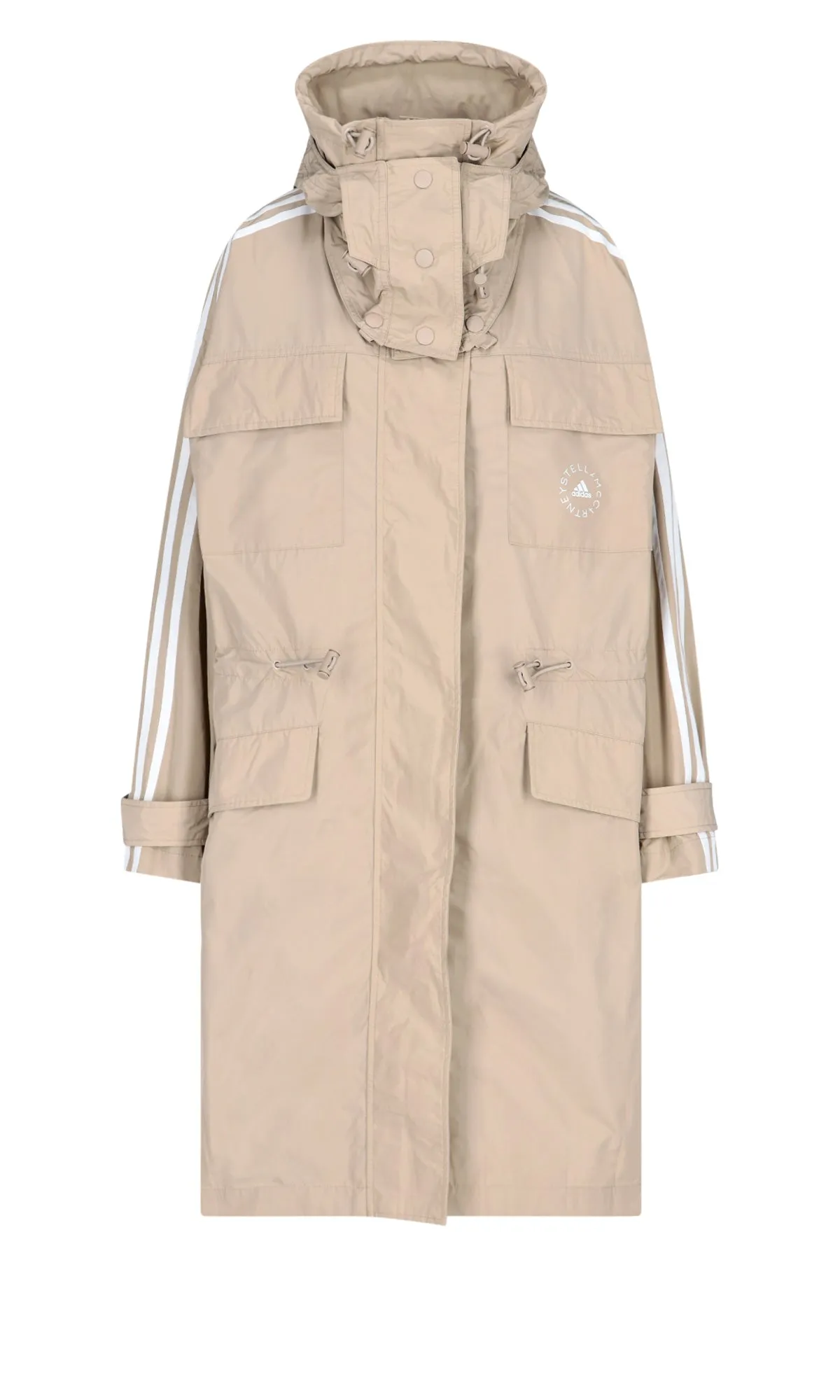 Adidas By Stella McCartney Side-Stripe Hooded Parka