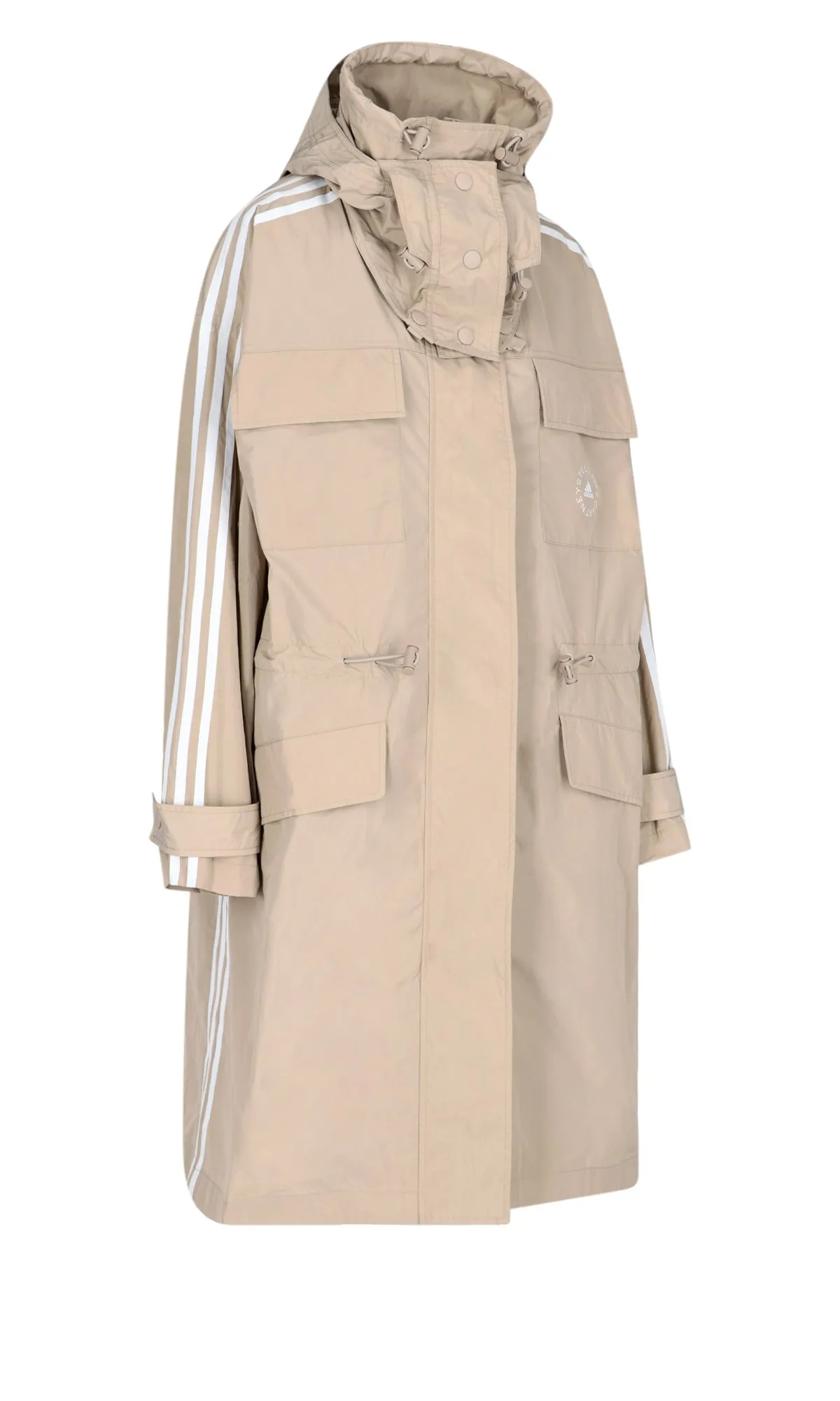 Adidas By Stella McCartney Side-Stripe Hooded Parka