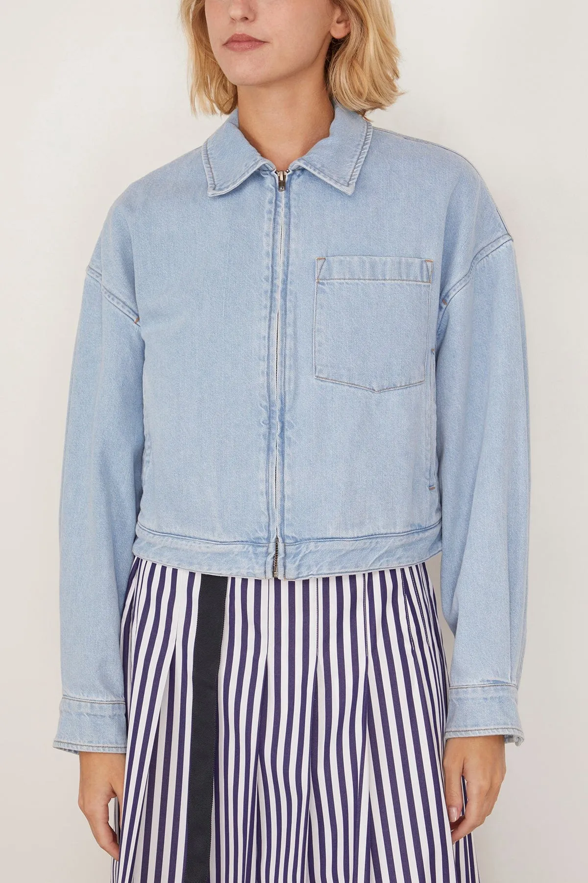 Anton Denim Jacket in Light Blue