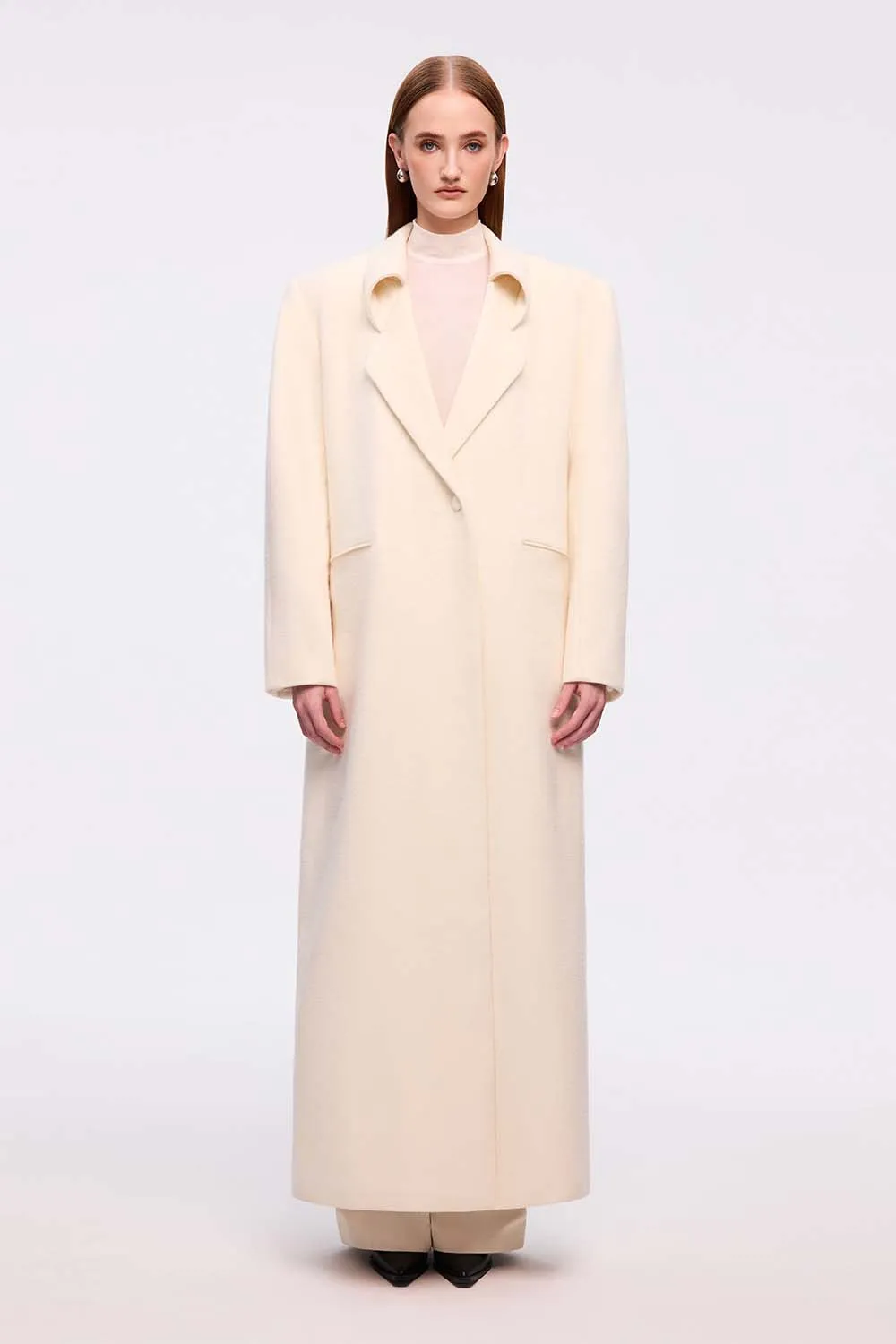 Bach Di Straight Notch Lapel Gauze Trench Coat