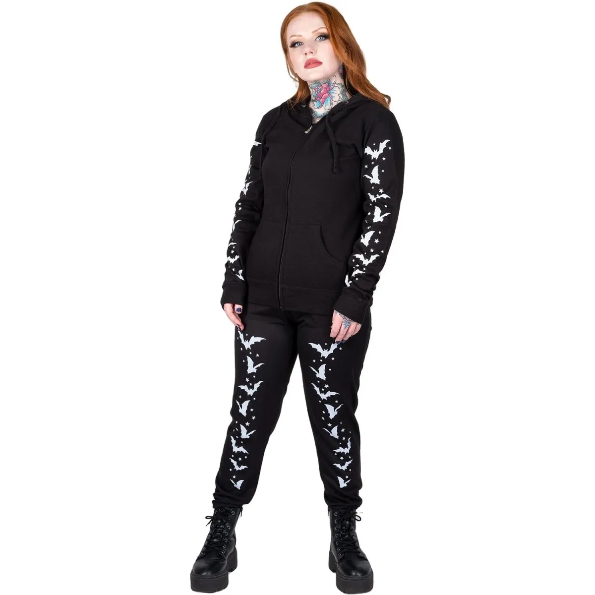 Bats and Stars Zip Hoodie