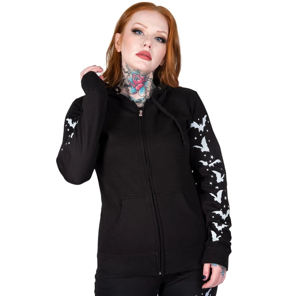 Bats and Stars Zip Hoodie