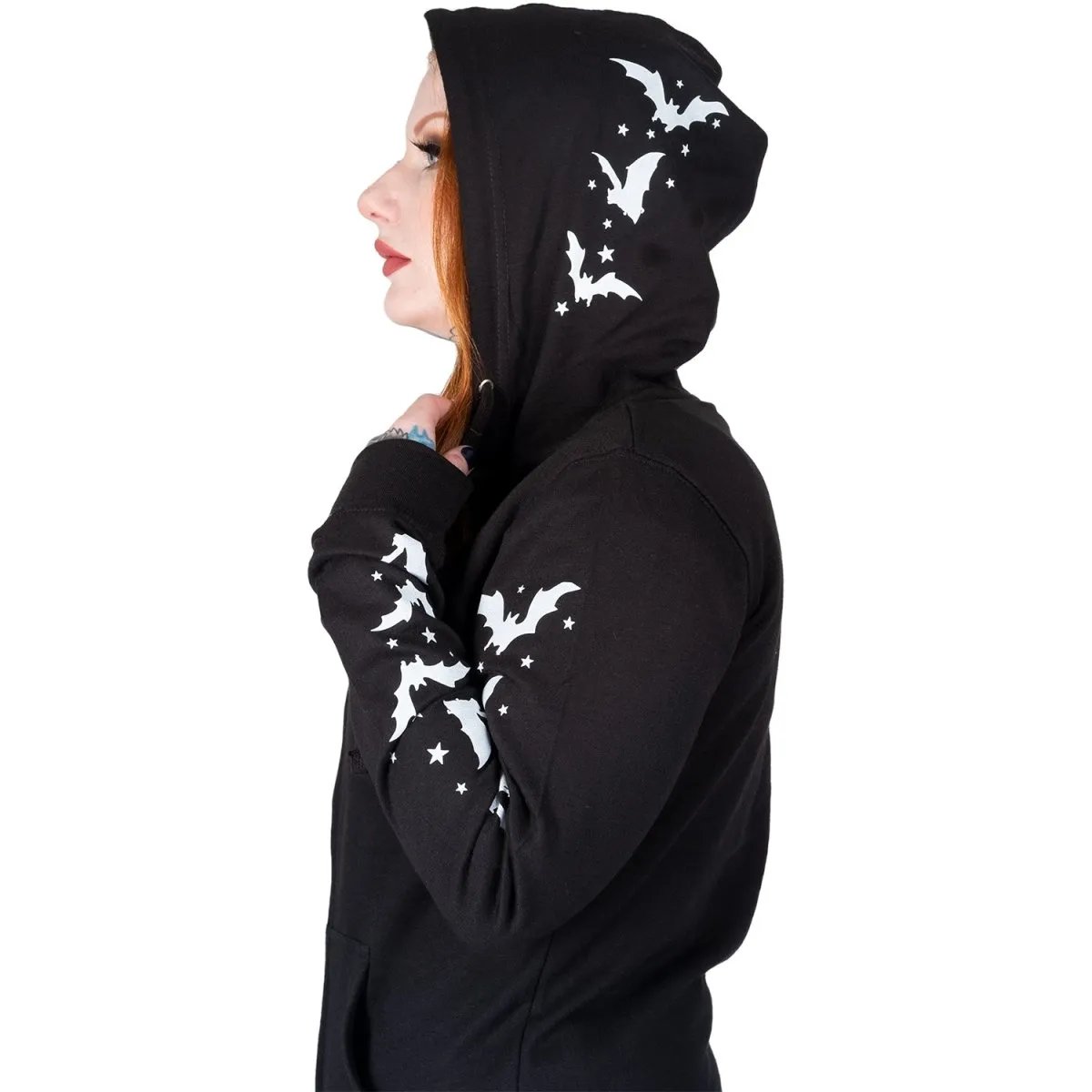 Bats and Stars Zip Hoodie