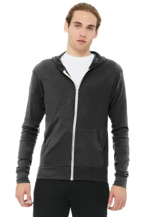 BELLA CANVAS Unisex Triblend Full-Zip Lightweight Hoodie