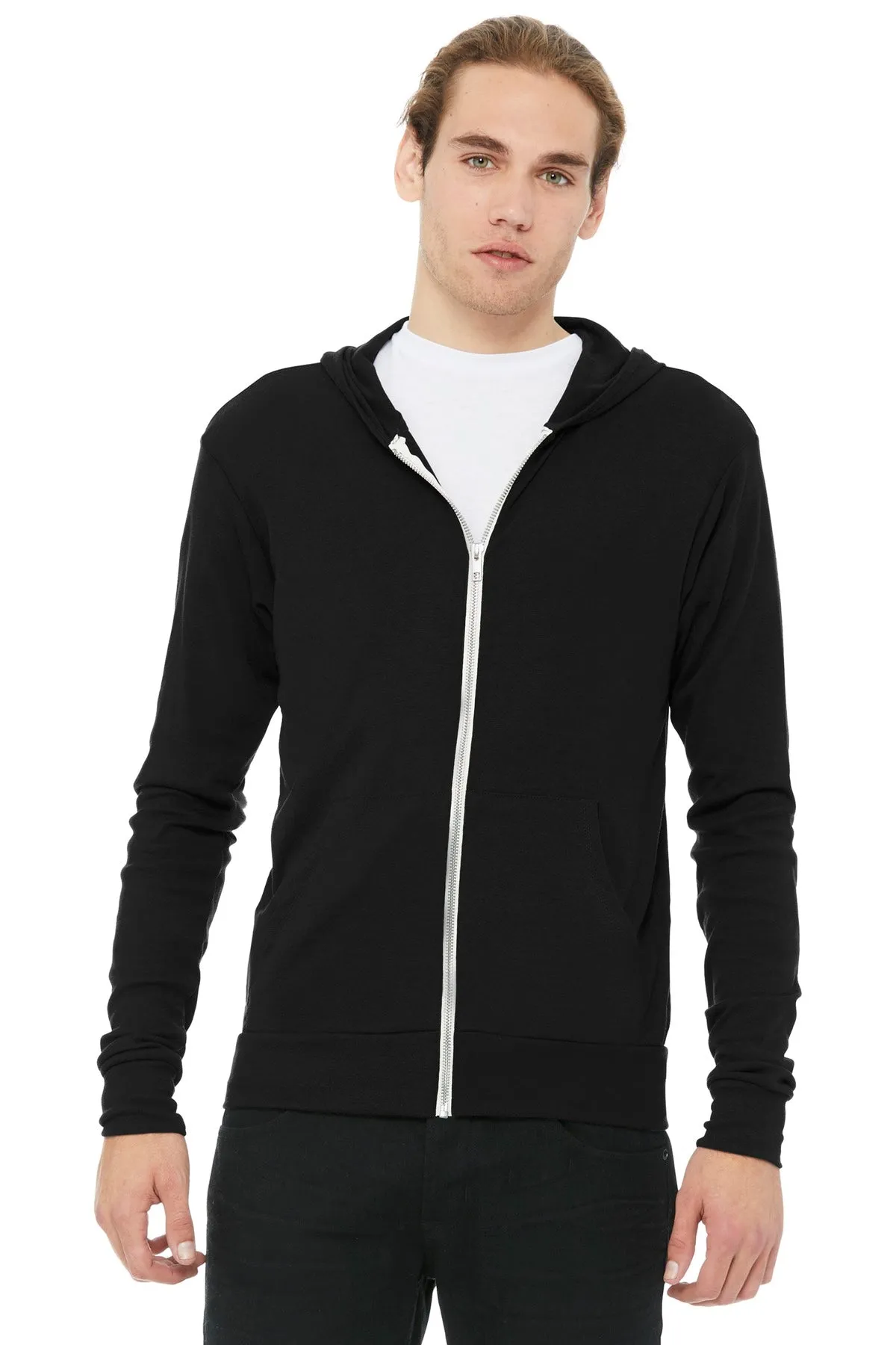 BELLA CANVAS Unisex Triblend Full-Zip Lightweight Hoodie