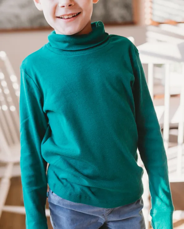 Boys and Girls Soft Cotton Turtleneck  | Candy Apple