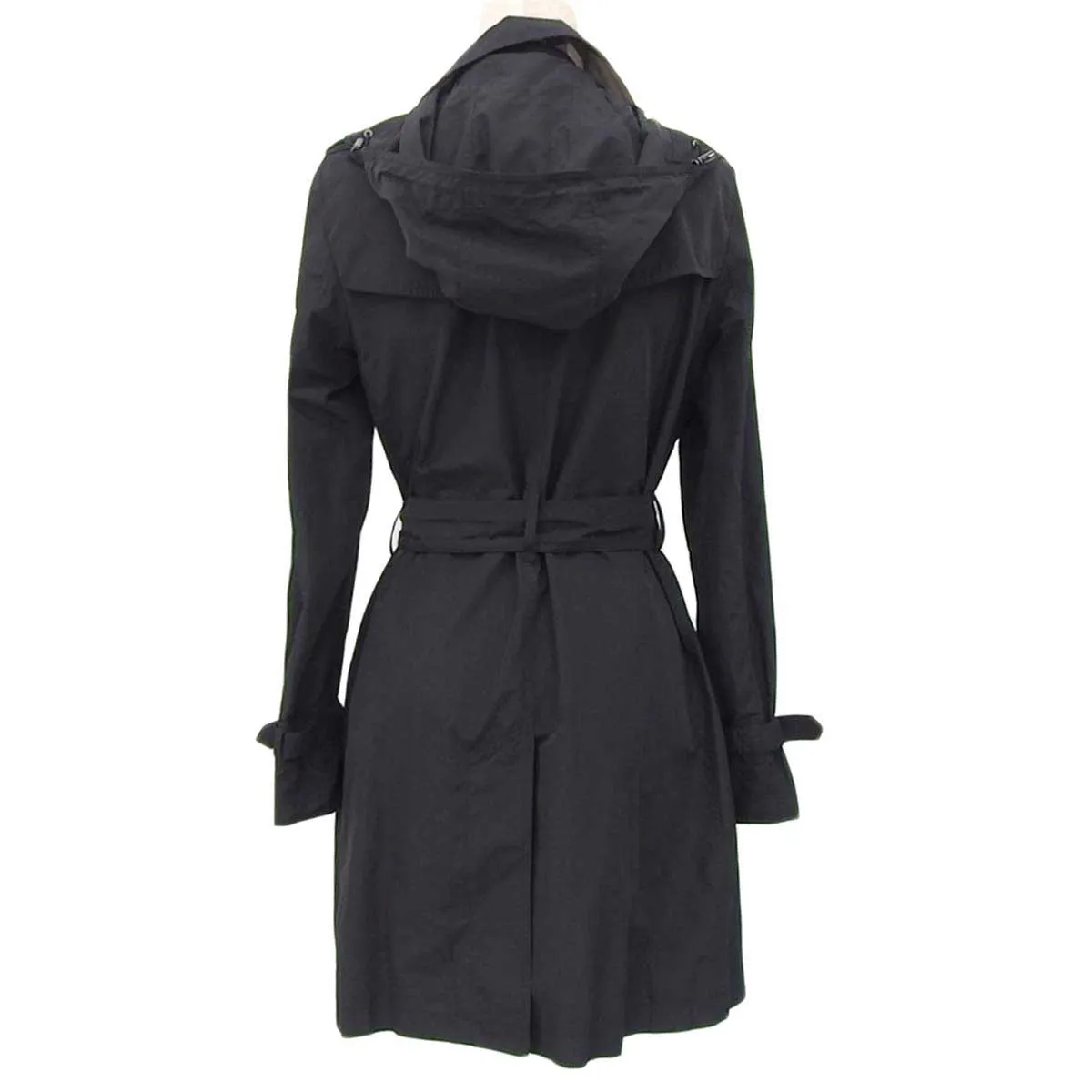 Burberry Trench Coat Black with Removable Hood