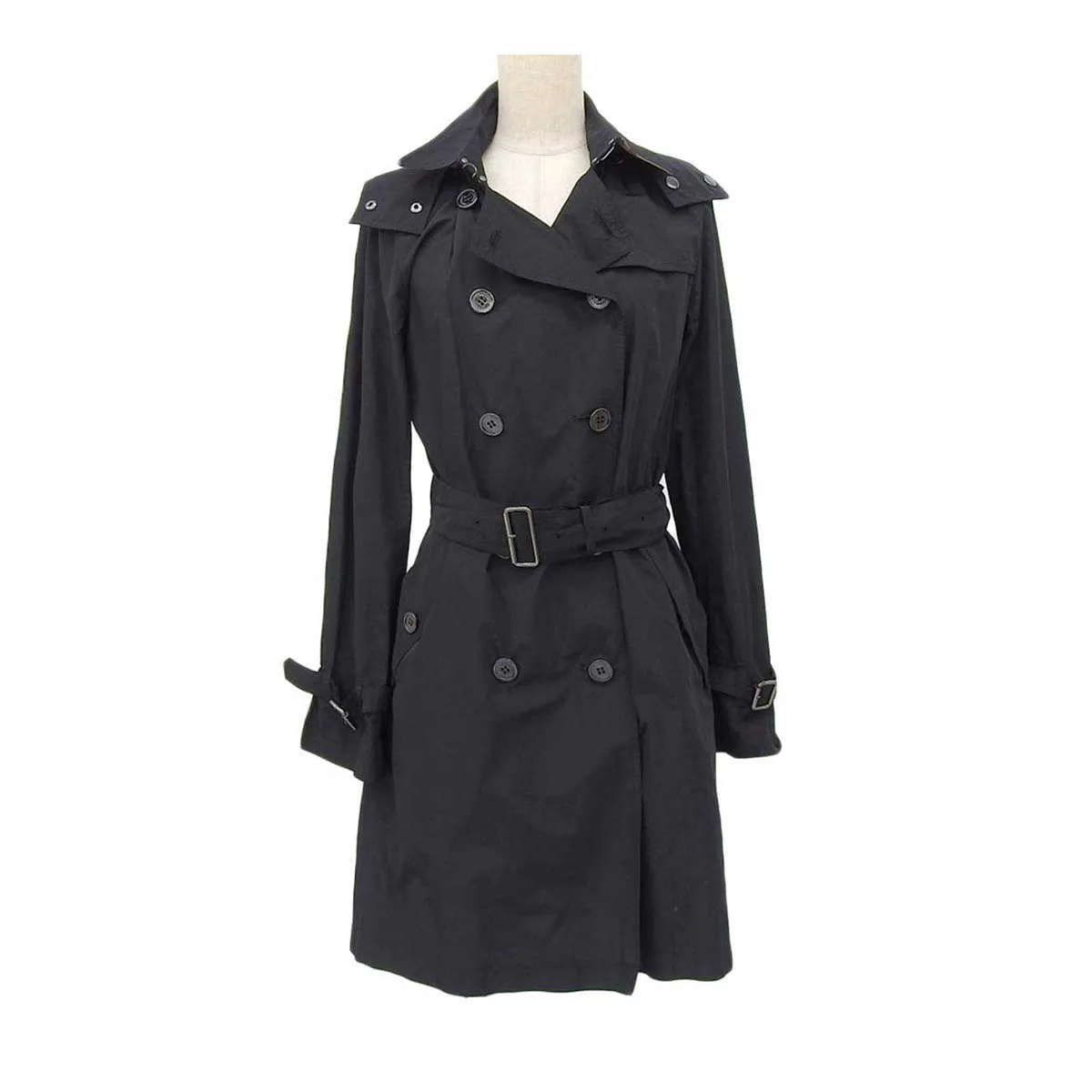 Burberry Trench Coat Black with Removable Hood