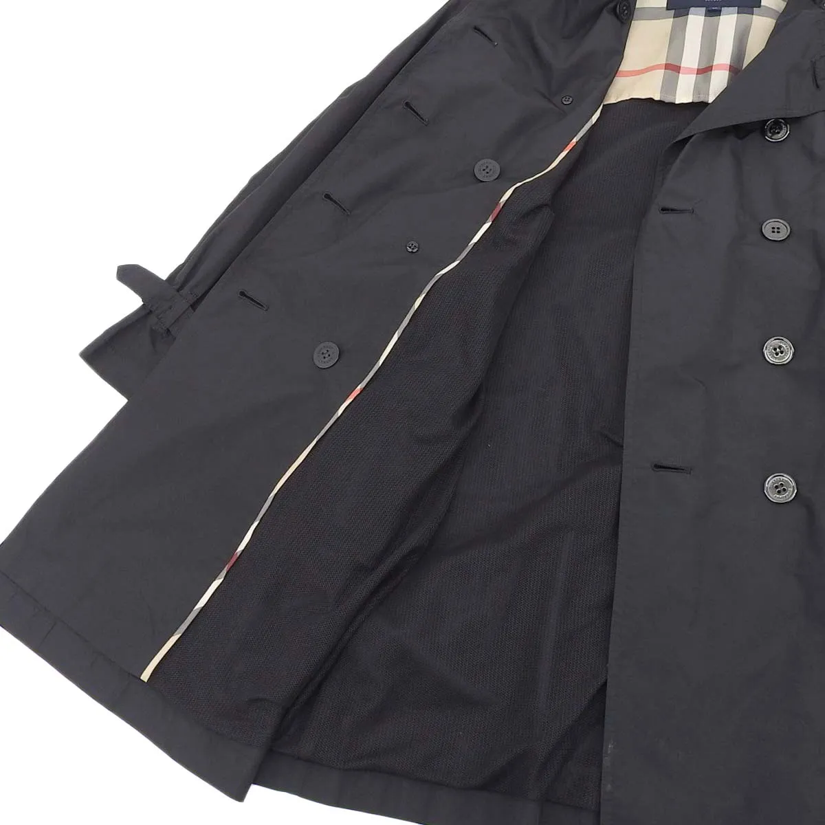 Burberry Trench Coat Black with Removable Hood