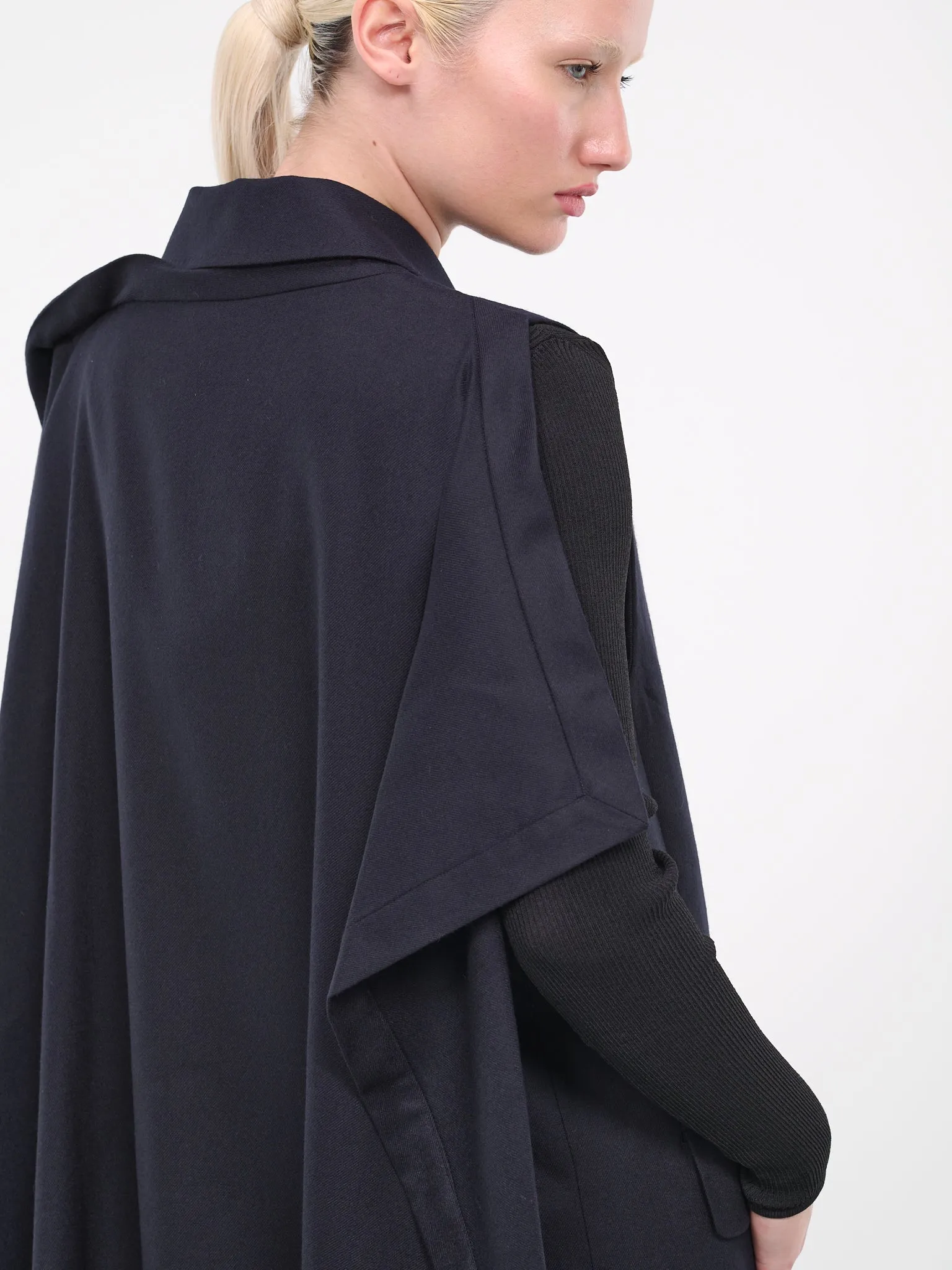 Cape Trench Coat (FE016-E-NAVY)