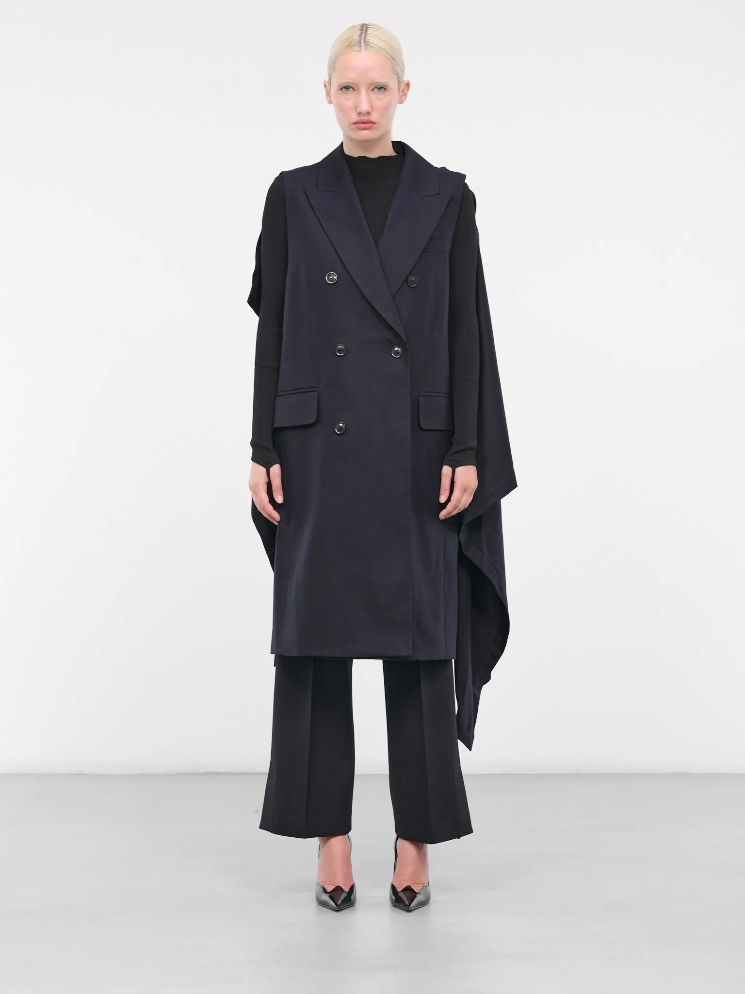 Cape Trench Coat (FE016-E-NAVY)