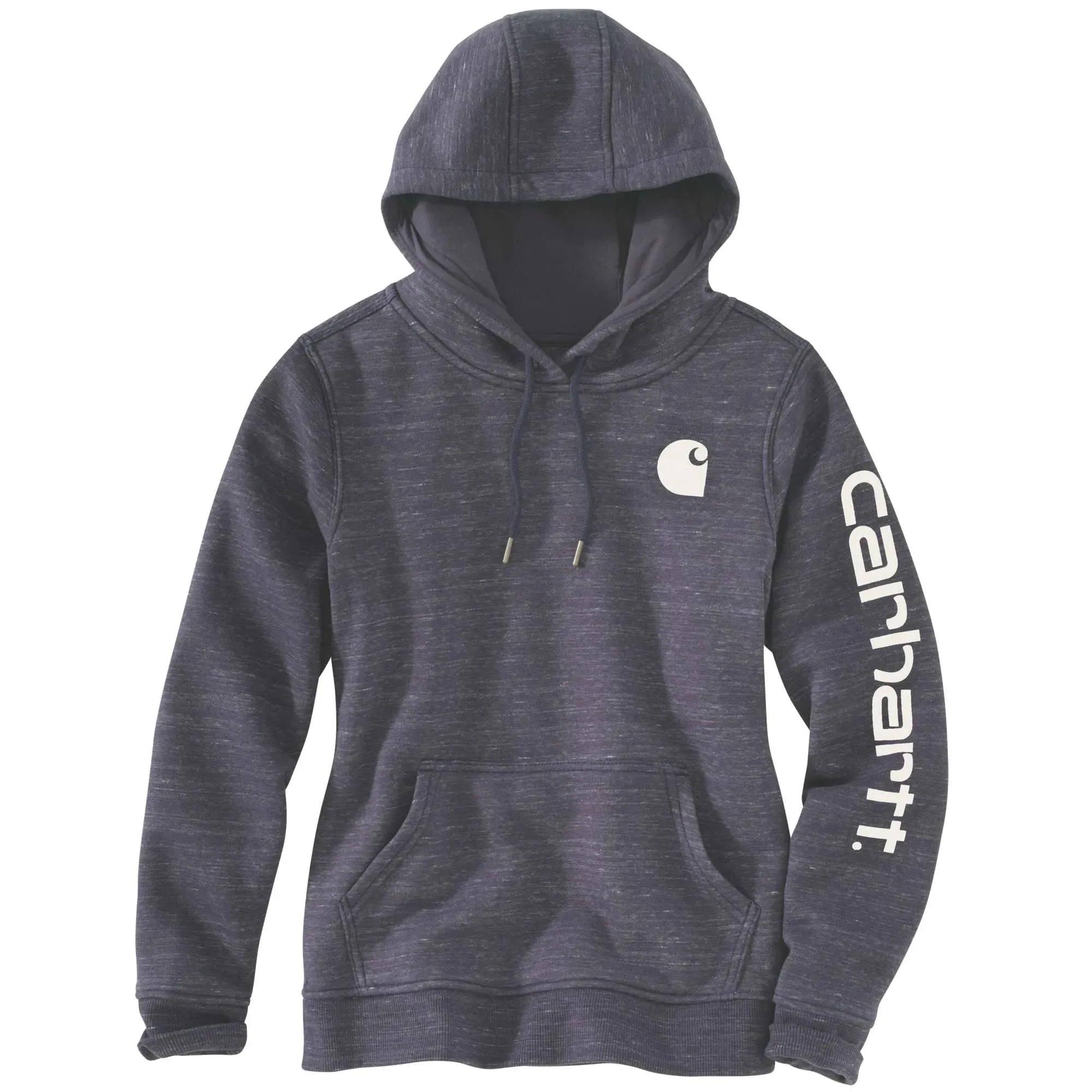 Carhartt Women's Clarksburg Graphic Sleeve Hoodie_Navy Space Dye