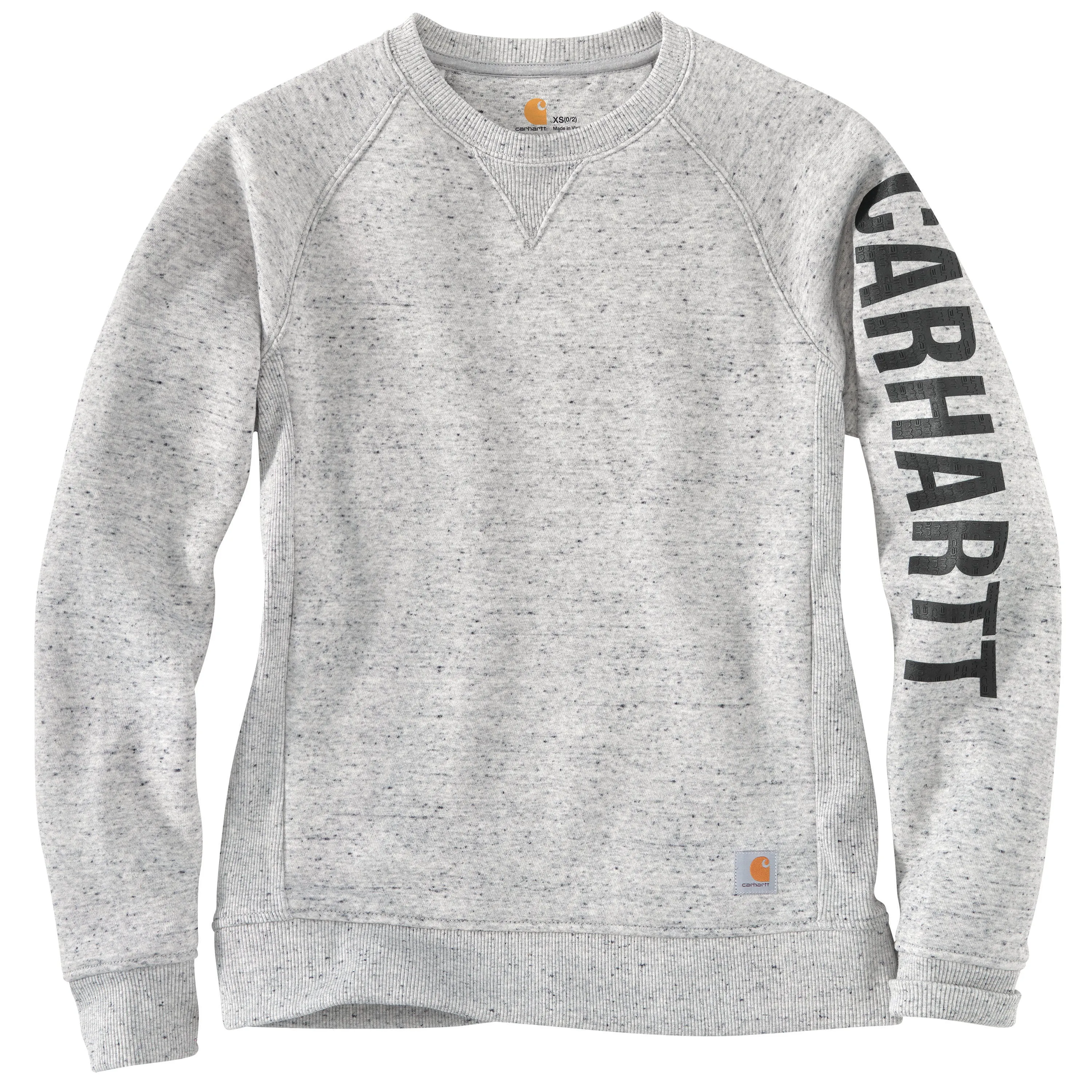 Carhartt Women's Crewneck Graphic Sweatshirt_Asphalt Heather Nep