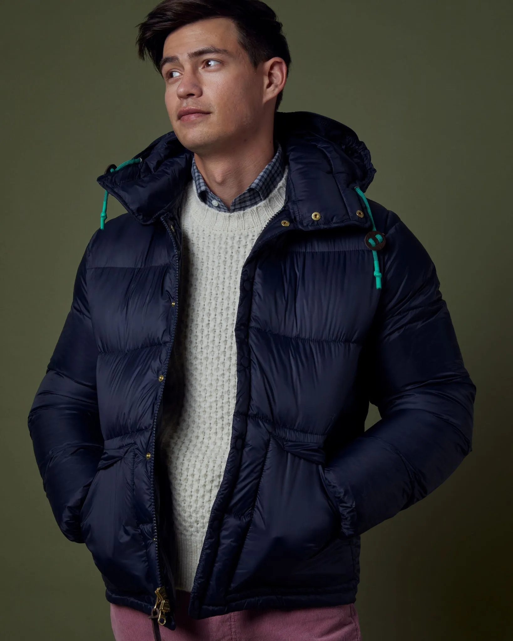 Cashball Jacket in Navy Nylon