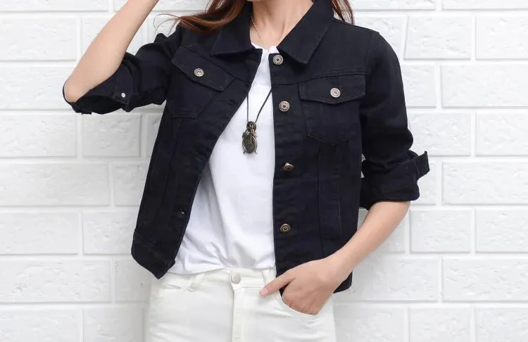 Casual Buttons Denim Jackets