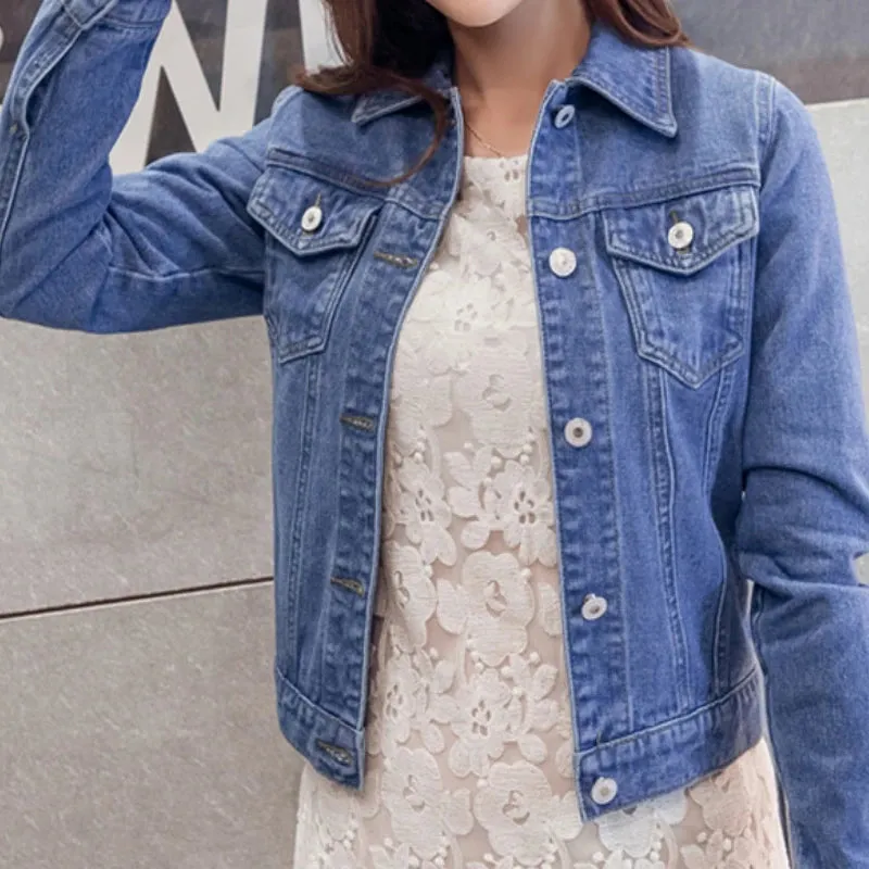 Casual Buttons Denim Jackets