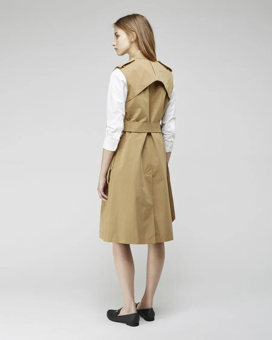 Coated Sleeveless Trench