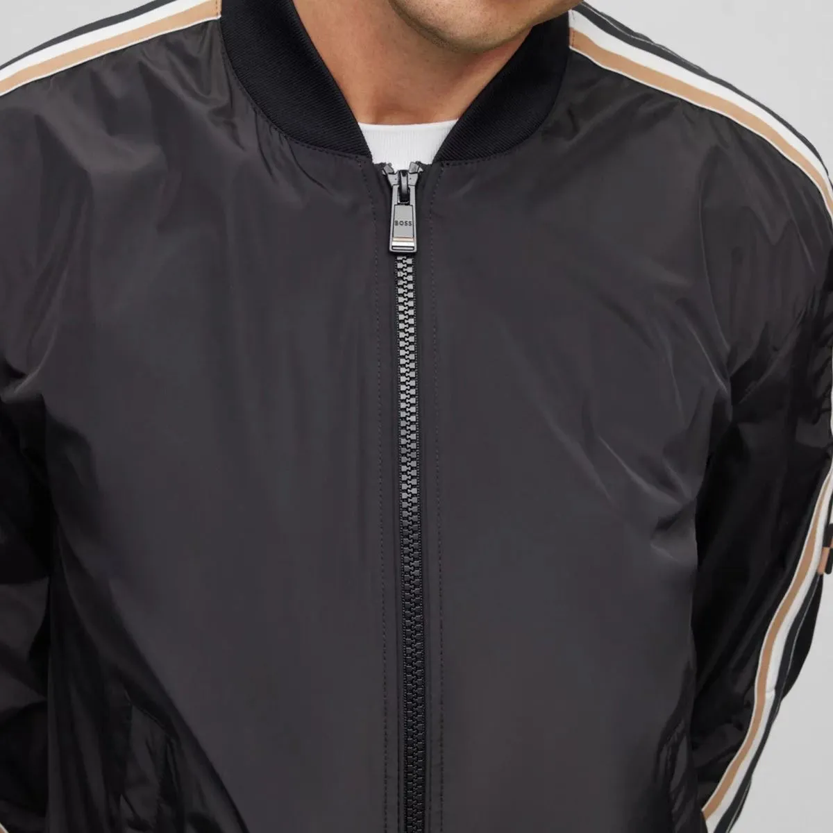 Coltrane Full Zip Regular Fit Bomber Jacket Black - AW23