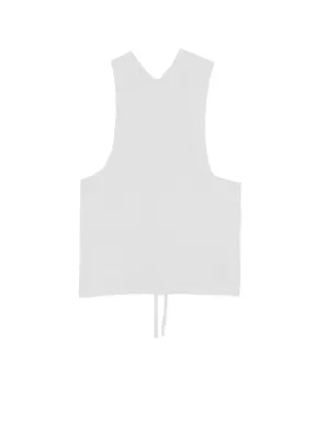 COTTON/LINEN PLAIN STITCH WIDE ROUND NECK TANK TOP