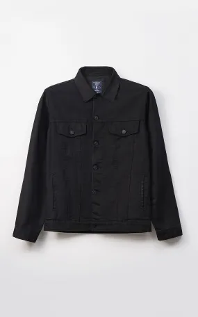 DENIM FULL SLEEVE JACKET BLACK