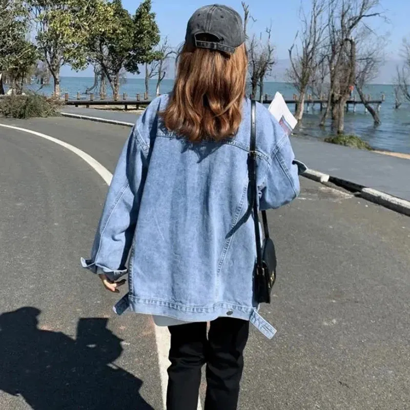 Denim Loose Long Sleeve Outwear Jackets