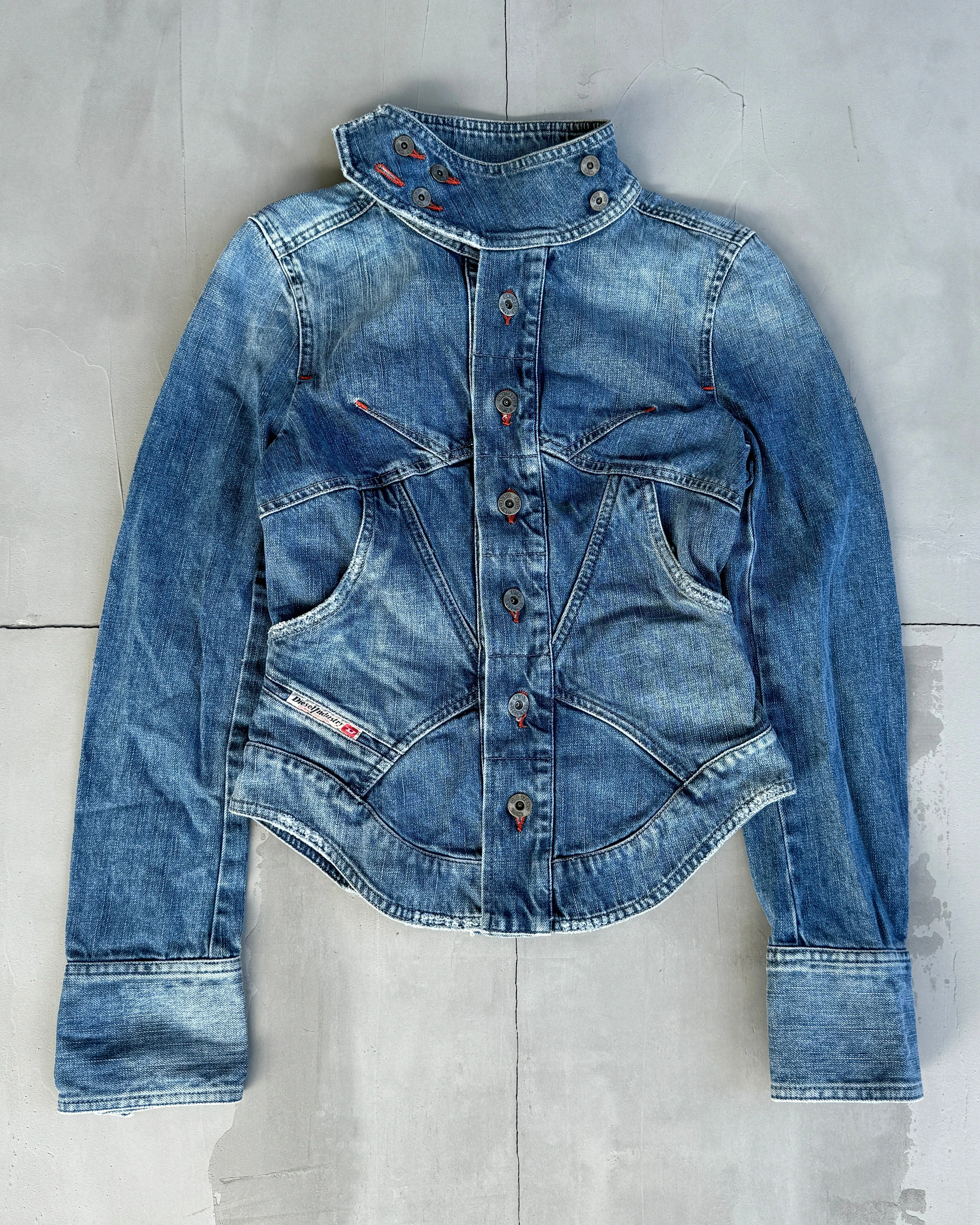 DIESEL DENIM CORSET BACK JACKET - XS