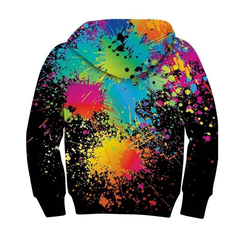 Dripping Paint Kids Hoodies