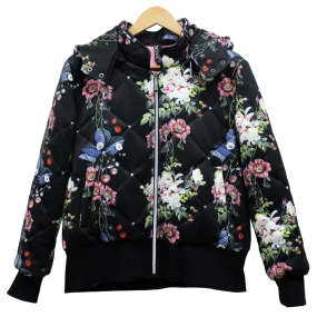 Floral Diamond Trellis Bomber Jacket