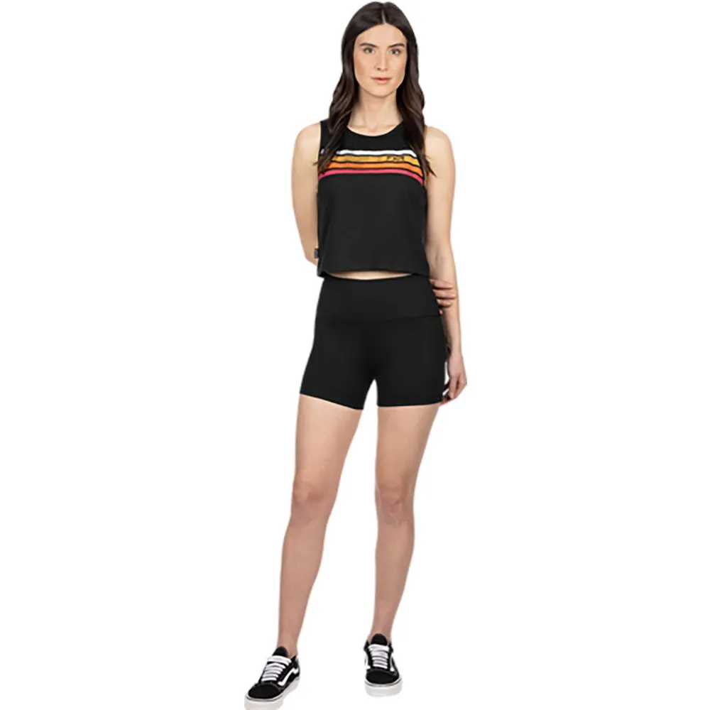 FXR Align Crop Tank Top Black/Sunrise