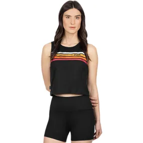 FXR Align Crop Tank Top Black/Sunrise