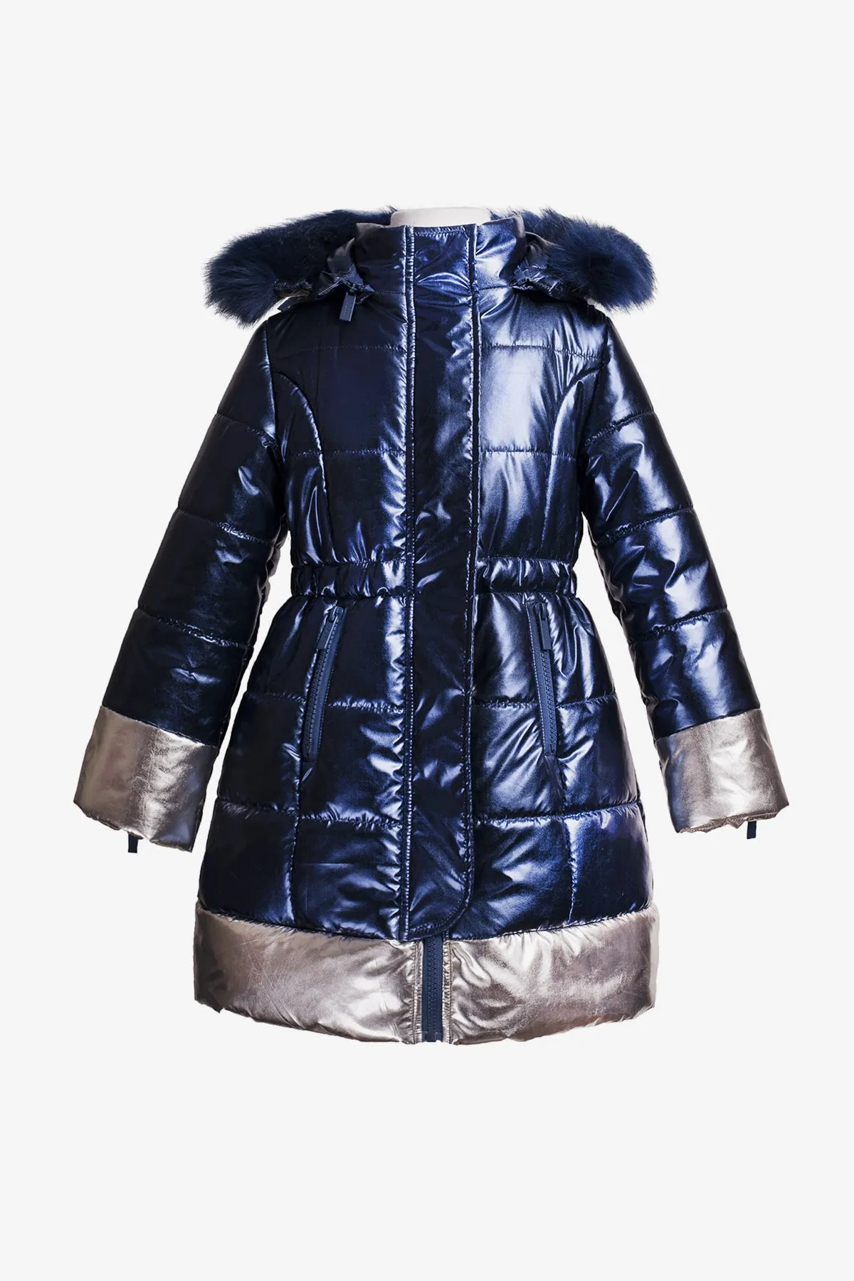 Imoga Vicky Girls Coat - Navy (Size 2 left)