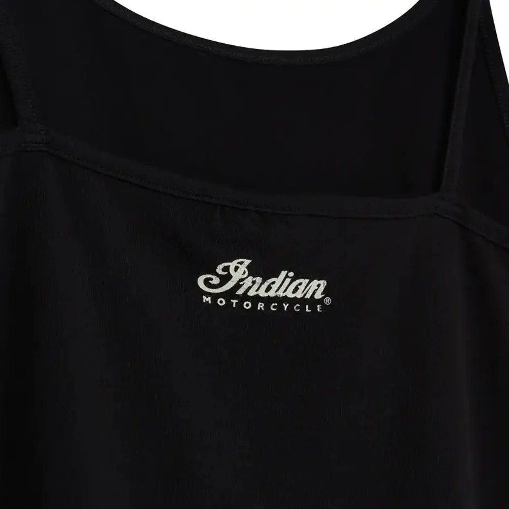 Indian Motorcycle Script Logo Cami Tank Top Black