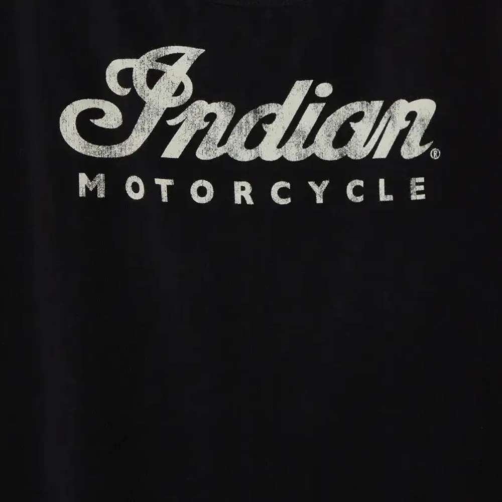 Indian Motorcycle Script Logo Cami Tank Top Black