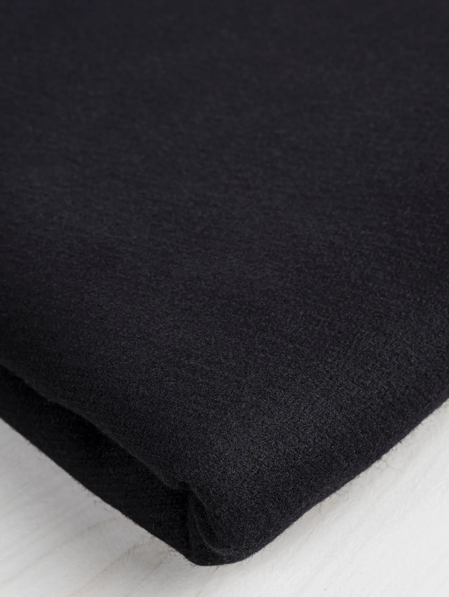 Italian Textured Wool Blend Coating Deadstock - Black