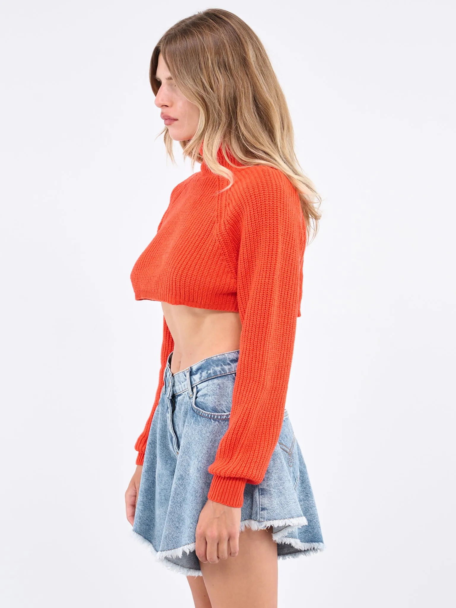 Knit Crop Sweater (J0922-8706-1051-RED)