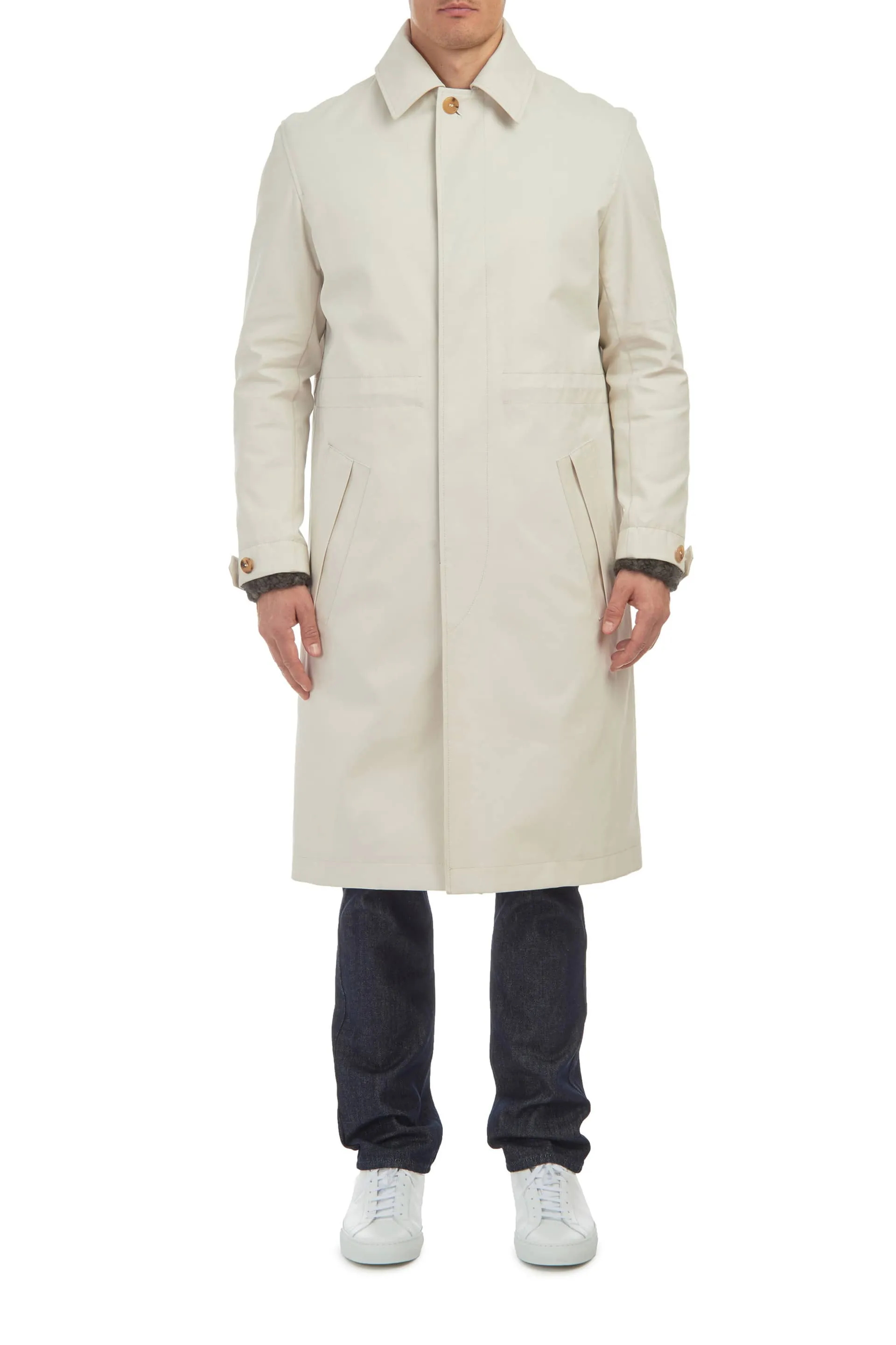 Malraux Parka in Pale Grey Cotton