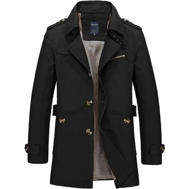 Men Jacket Long Section Fashion New Trench Coat