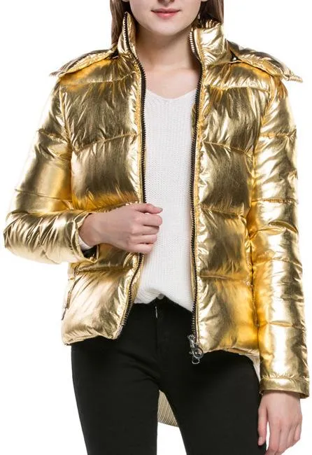 Metallic Puffer Jacket