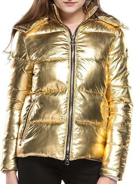 Metallic Puffer Jacket