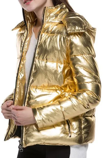 Metallic Puffer Jacket