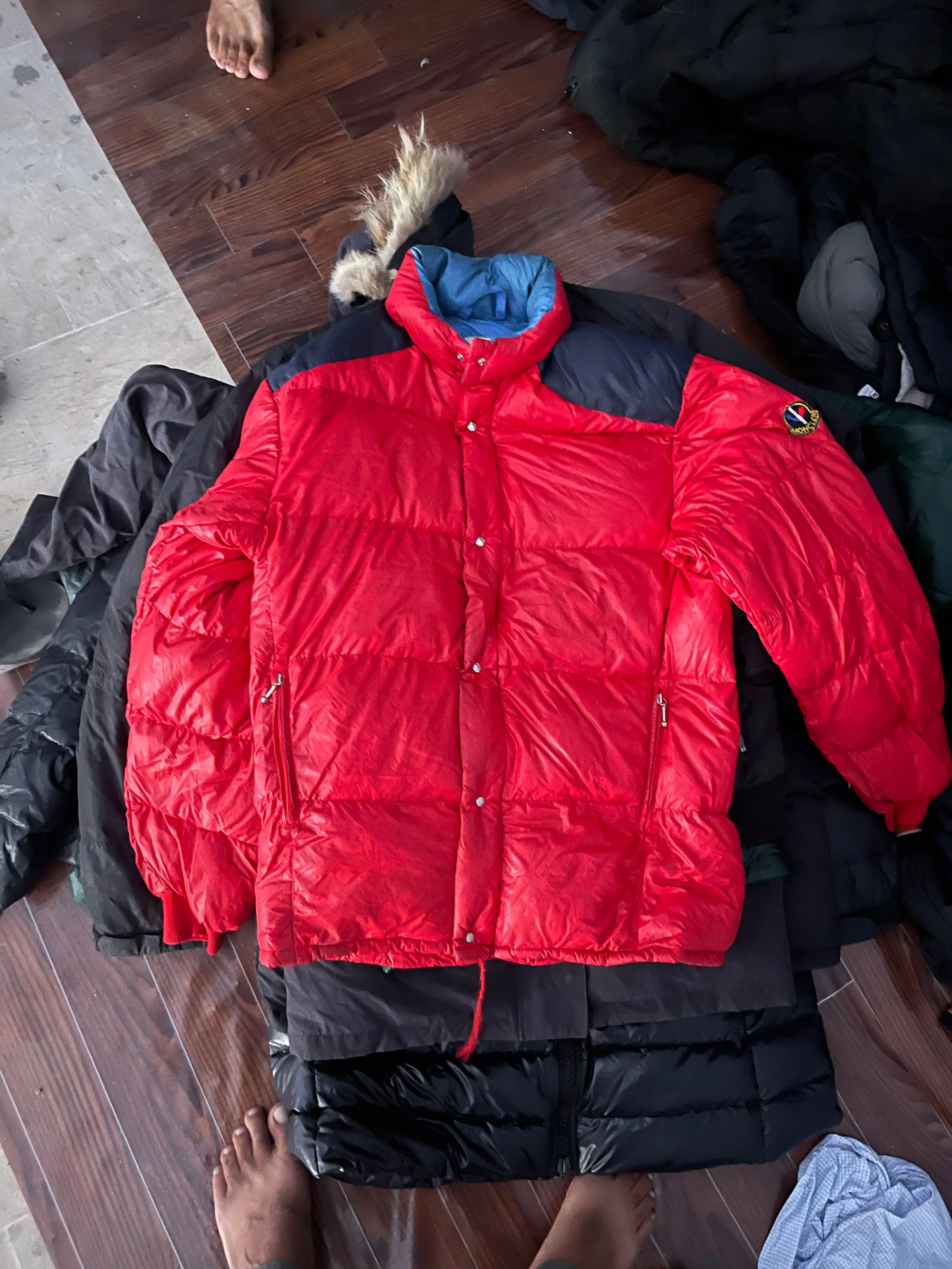 Mix brand puffer jacket