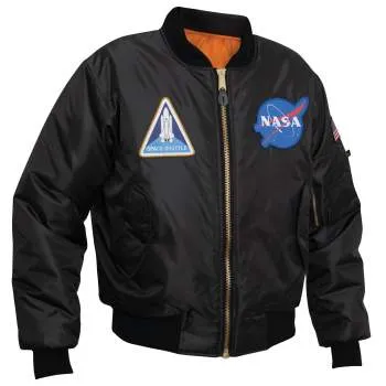 NASA MA-1 Flight Jacket - Black