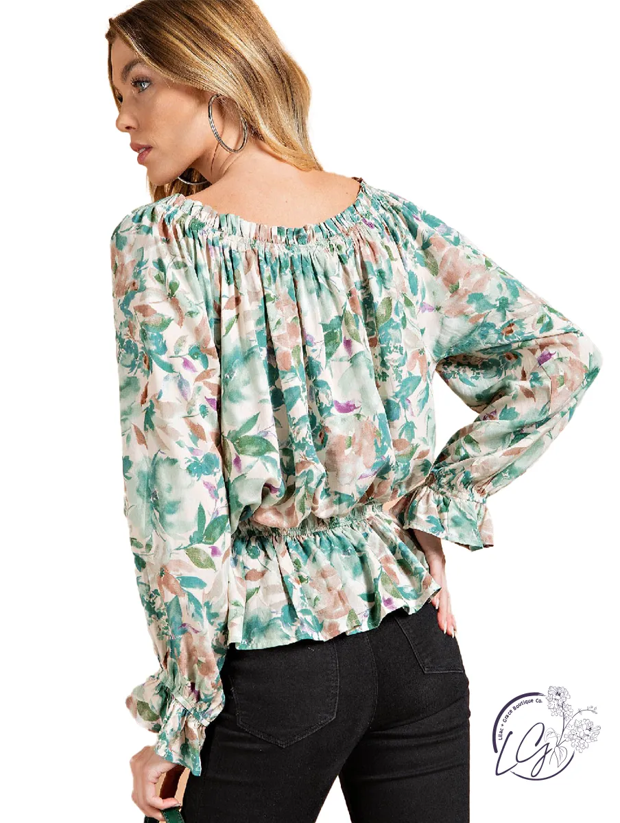 Off-Shoulder Blossom Blouse