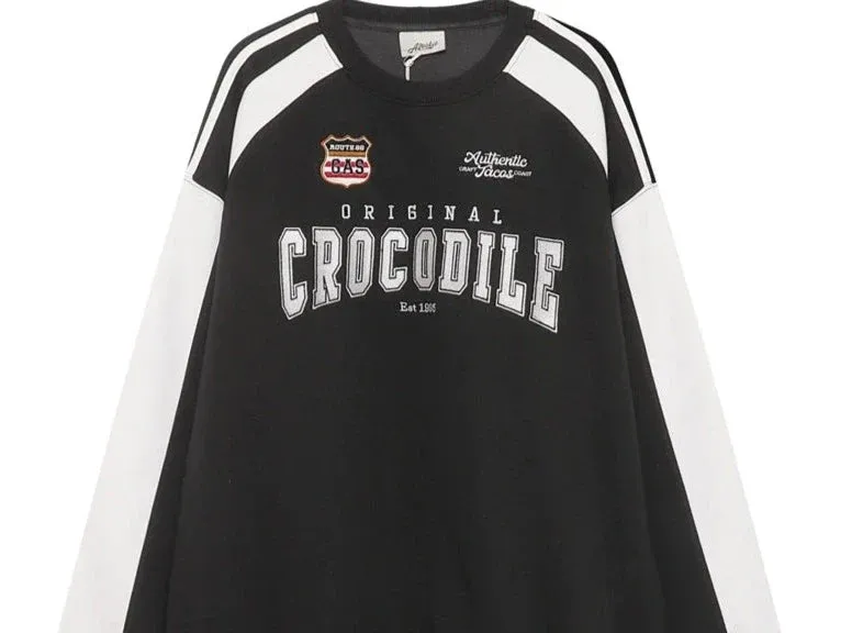 Original Crocodile Varsity Sweatshirt Tops