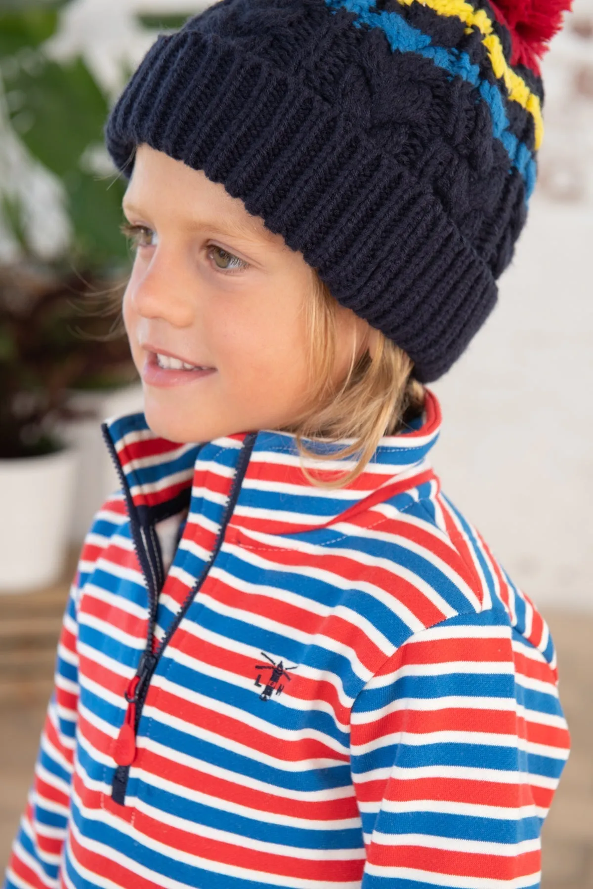 Riley Sweatshirt - Blue Red Stripe