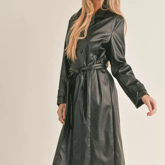 Sage the Label - Night Owl Leather Trench