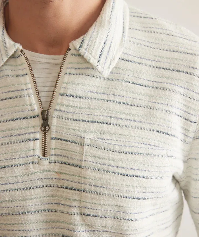 Textured Stripe Quarter Zip