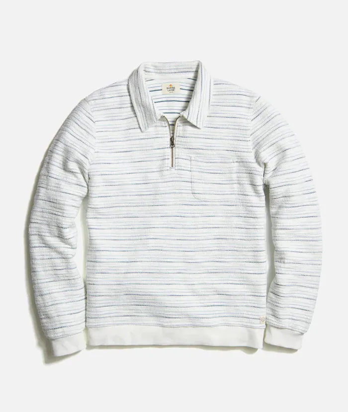 Textured Stripe Quarter Zip